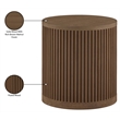 Meridian Furniture Madera Brown Walnut Oak Veneer And Solid Wood End Table