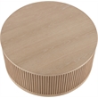 Meridian Furniture Madera Natural Oak Veneer With Caster Wheels Coffee Table