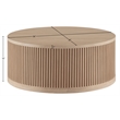 Meridian Furniture Madera Natural Oak Veneer With Caster Wheels Coffee Table