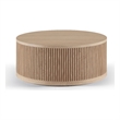 Meridian Furniture Madera Natural Oak Veneer With Caster Wheels Coffee Table