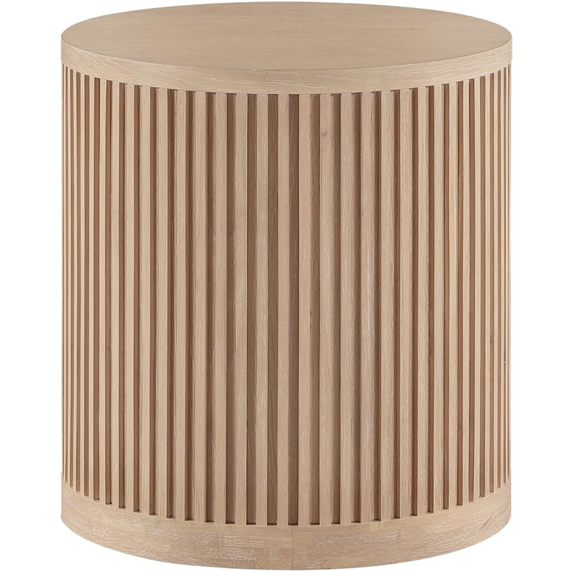 Meridian Furniture Madera Natural Oak Veneer And Solid Wood End Table