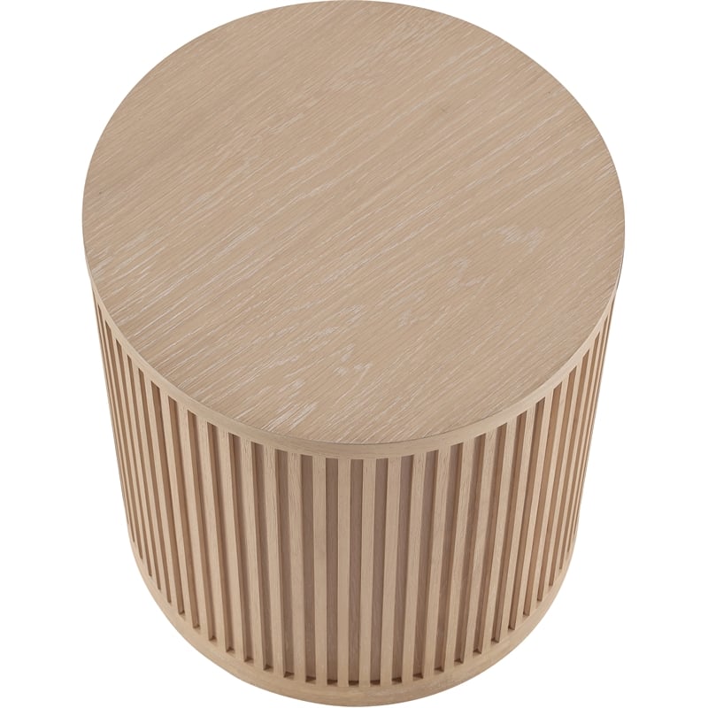 Meridian Furniture Madera Natural Oak Veneer And Solid Wood End Table