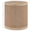 Meridian Furniture Madera Natural Oak Veneer And Solid Wood End Table