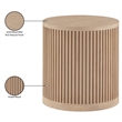 Meridian Furniture Madera Natural Oak Veneer And Solid Wood End Table
