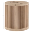 Meridian Furniture Madera Natural Oak Veneer And Solid Wood End Table