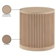 Meridian Furniture Madera Natural Oak Veneer And Solid Wood End Table