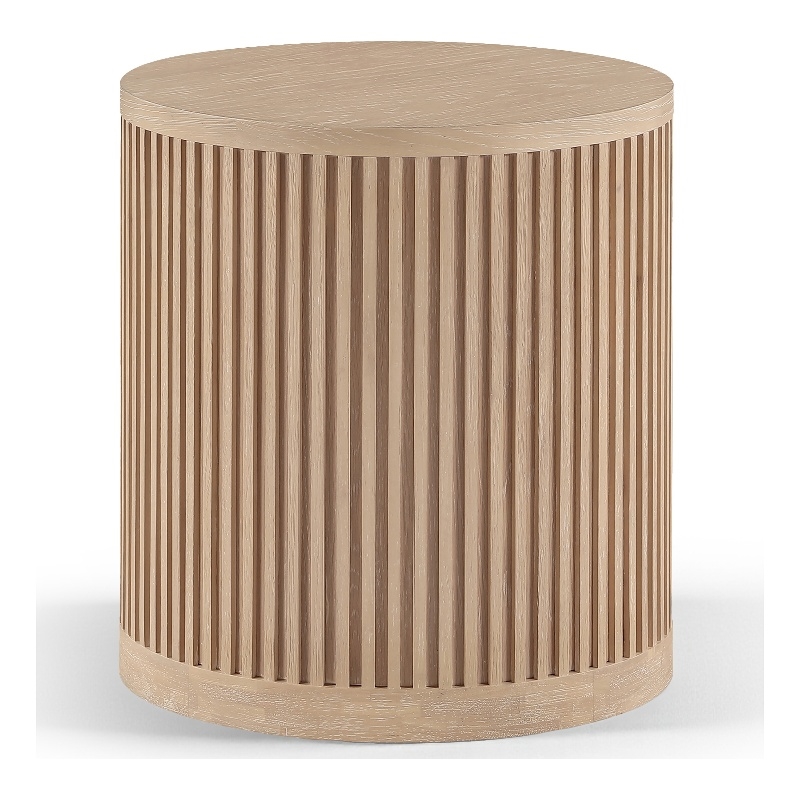 Meridian Furniture Madera Natural Oak Veneer And Solid Wood End Table