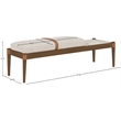 Meridian Furniture Nara Beige Linen Textured Fabric Upholstered Bench