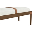 Meridian Furniture Nara Cream Linen Textured Fabric Upholstered Bench