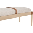 Meridian Furniture Nara Beige Linen Textured Fabric Upholstered Bench