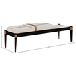 Meridian Furniture Nara Beige Linen Textured Fabric Upholstered Bench