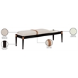 Meridian Furniture Nara Beige Linen Textured Fabric Upholstered Bench