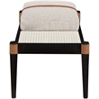 Meridian Furniture Nara Beige Linen Textured Fabric Upholstered Bench