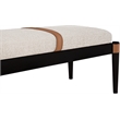 Meridian Furniture Nara Beige Linen Textured Fabric Upholstered Bench