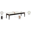 Meridian Furniture Nara Cream Linen Textured Fabric Upholstered Bench