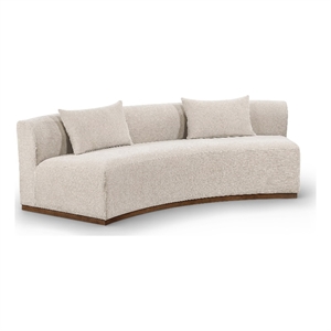 Meridian Furniture Avanti 104&quot Beige Chenille Fabric Upholstered Sofa