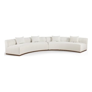 Meridian Furniture Avanti 182.5&quot Cream Chenille Fabric 2pc. Modular Sectional