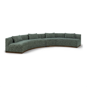 Meridian Furniture Avanti 182.5&quot Olive Chenille Fabric 2pc. Modular Sectional