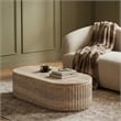 Meridian Furniture Catania Travertine Concrete Indoor/Outdoor Coffee Table