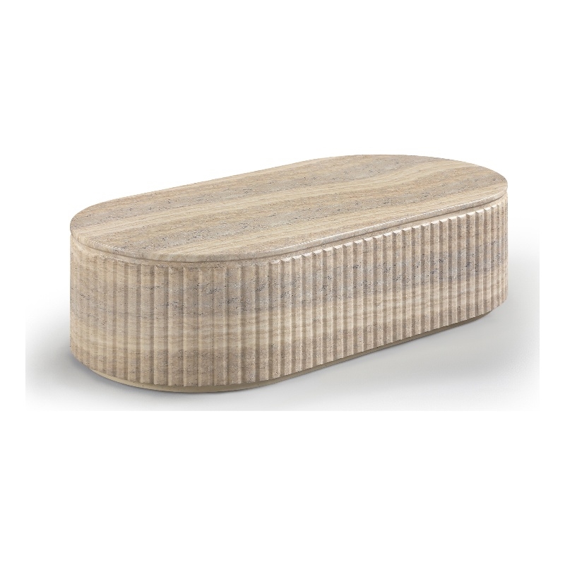 Meridian Furniture Catania Travertine Concrete Indoor/Outdoor Coffee Table