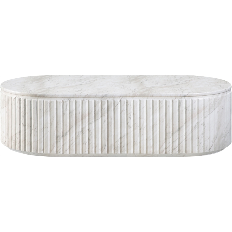 Meridian Furniture Catania White Concrete Indoor/Outdoor Coffee Table