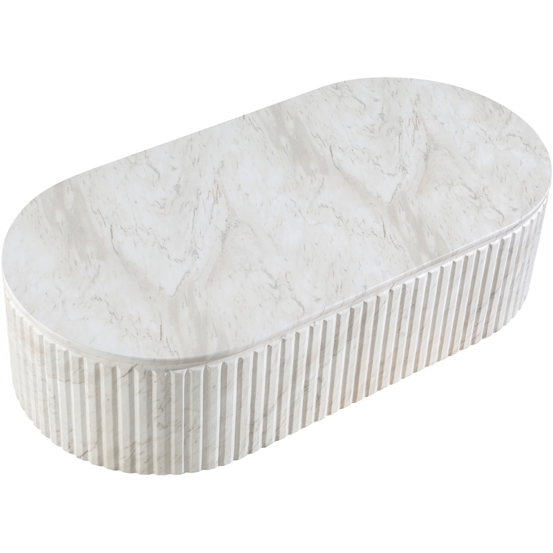 Meridian Furniture Catania White Concrete Indoor/Outdoor Coffee Table