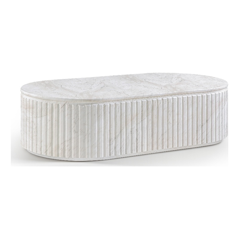 Meridian Furniture Catania White Concrete Indoor/Outdoor Coffee Table