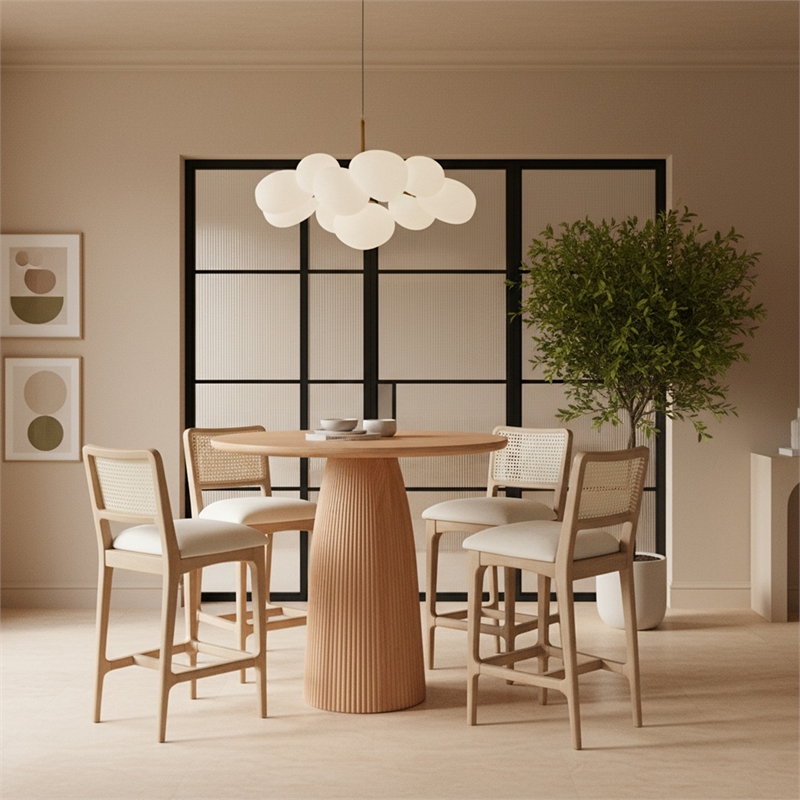 Meridian Furniture Venosa Natural Concrete Indoor/Outdoor Counter Height Table