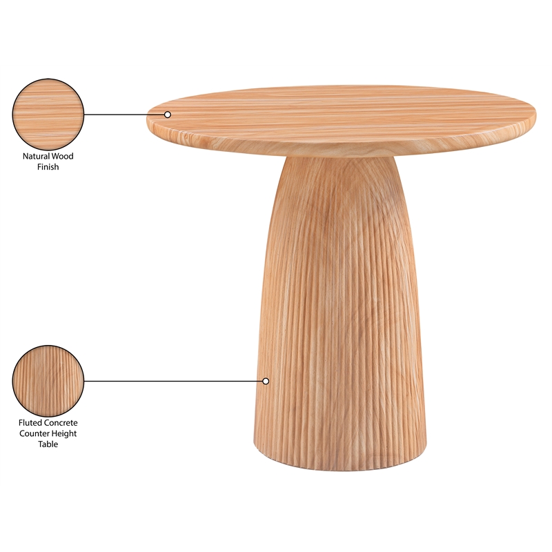 Meridian Furniture Venosa Natural Concrete Indoor/Outdoor Counter Height Table