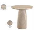 Meridian Furniture Venosa Travertine Concrete In / Outdoor Counter Height Table