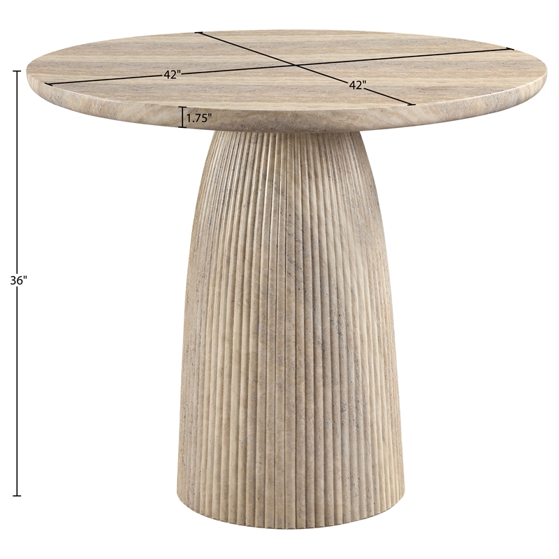 Meridian Furniture Venosa Travertine Concrete In / Outdoor Counter Height Table