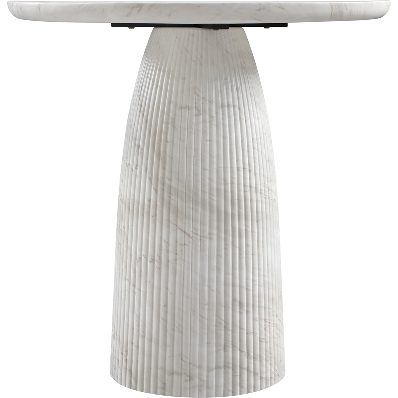 Meridian Furniture Venosa White Concrete Indoor / Outdoor Counter Height Table