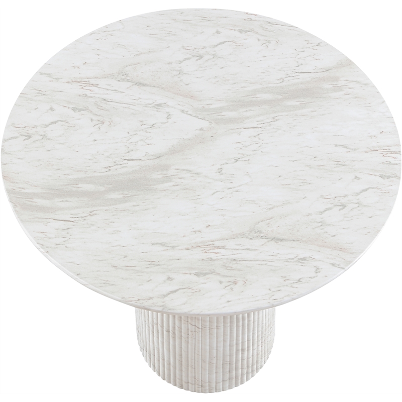 Meridian Furniture Venosa White Concrete Indoor / Outdoor Counter Height Table