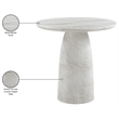 Meridian Furniture Venosa White Concrete Indoor / Outdoor Counter Height Table