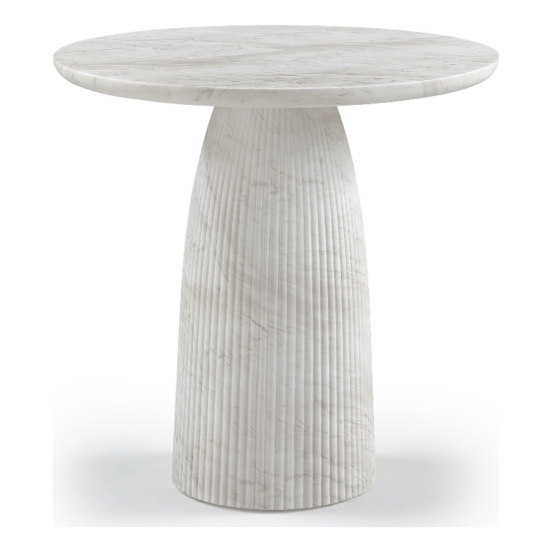 Meridian Furniture Venosa White Concrete Indoor / Outdoor Counter Height Table