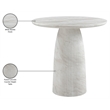 Meridian Furniture Venosa White Concrete Indoor / Outdoor Counter Height Table
