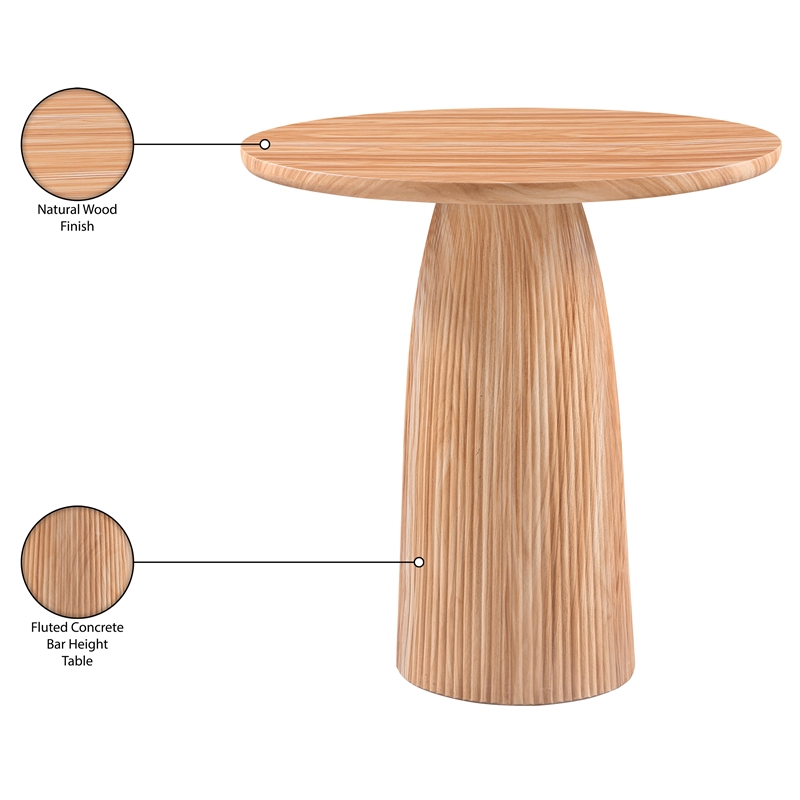 Meridian Furniture Venosa Natural Concrete Indoor / Outdoor Bar Table