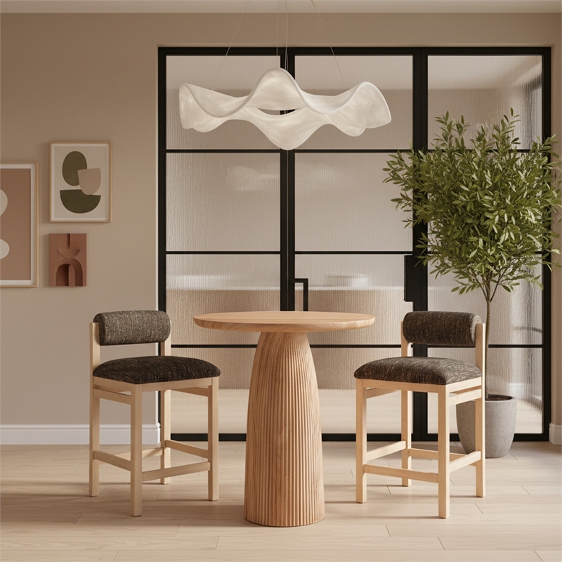 Meridian Furniture Venosa Natural Concrete Indoor / Outdoor Bar Table