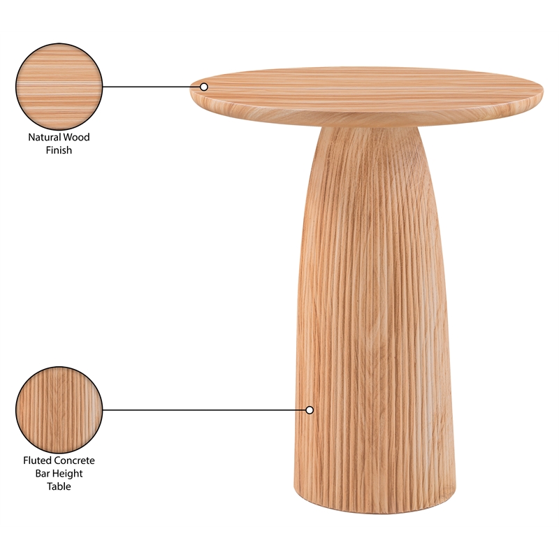 Meridian Furniture Venosa Natural Concrete Indoor / Outdoor Bar Table