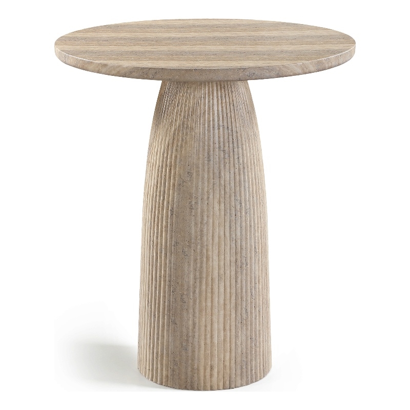 Meridian Furniture Venosa Travertine Concrete Indoor / Outdoor Bar Table