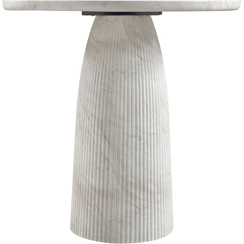 Meridian Furniture Venosa White Concrete Indoor / Outdoor Bar Table