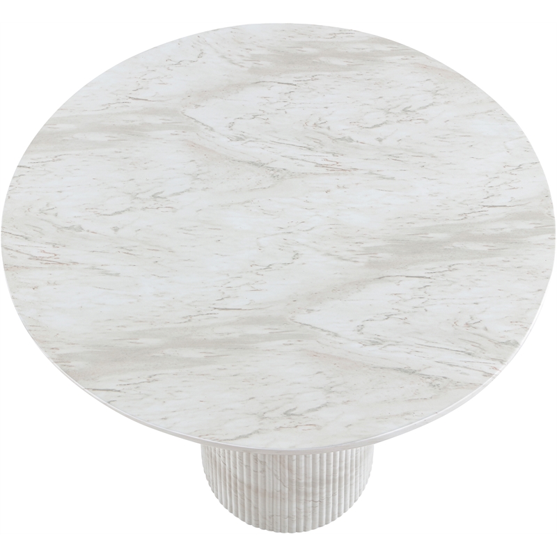 Meridian Furniture Venosa White Concrete Indoor / Outdoor Bar Table