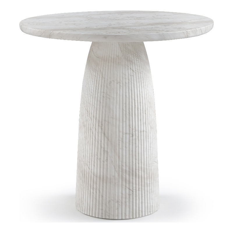 Meridian Furniture Venosa White Concrete Indoor / Outdoor Bar Table