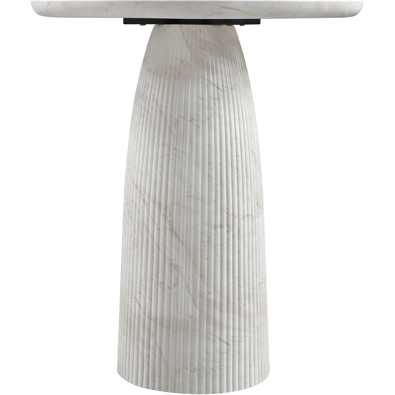 Meridian Furniture Venosa White Concrete Indoor / Outdoor Bar Table
