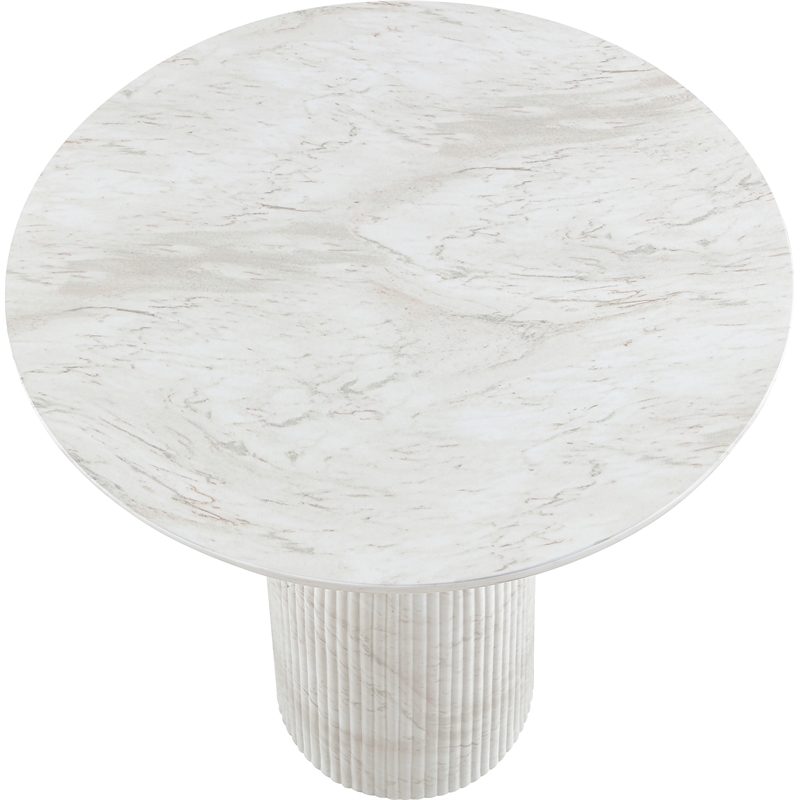 Meridian Furniture Venosa White Concrete Indoor / Outdoor Bar Table