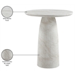 Meridian Furniture Venosa White Concrete Indoor / Outdoor Bar Table