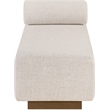 Meridian Furniture Zephyr Beige Linen Textured Fabric Upholstered Chaise