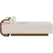 Meridian Furniture Zephyr Beige Linen Textured Fabric Upholstered Chaise