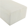 Meridian Furniture Zephyr Cream Linen Textured Fabric Upholstered Chaise