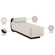 Meridian Furniture Zephyr Beige Linen Textured Fabric Upholstered Chaise